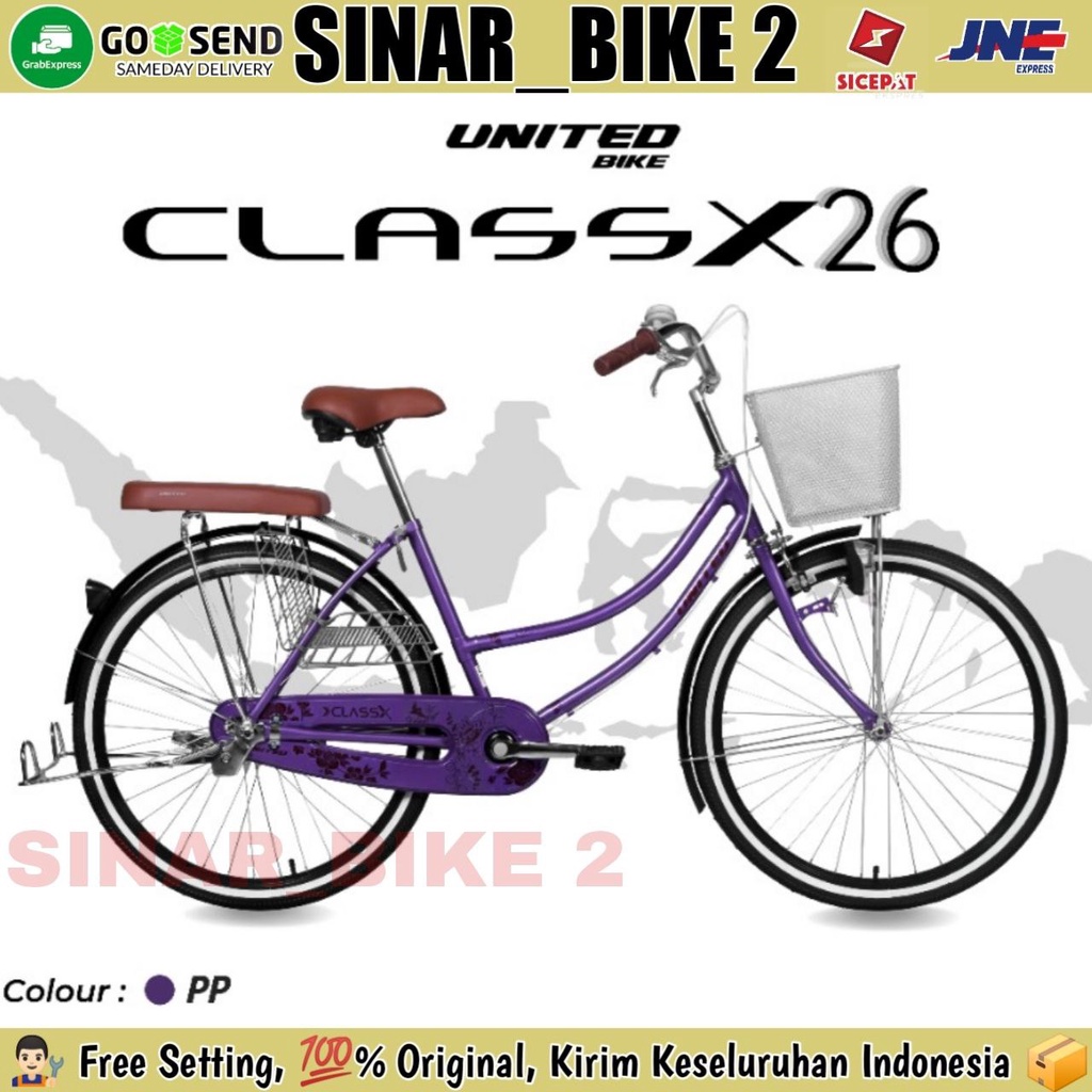 Sepeda Keranjang Dewasa UNITED CLASS X 26 Inch City Bike Mini CTB NEW