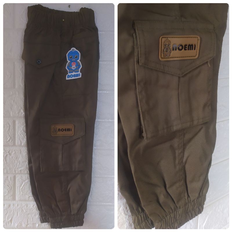 Celana Panjang Anak Laki Laki Jogger Cargo Original Noemi Usia 4 5 6 7 Tahun