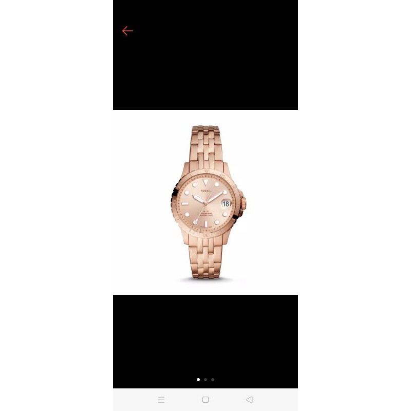 Fossil fb-01 three-hand date rose gold tone stainless steel watch ES4748 Jam