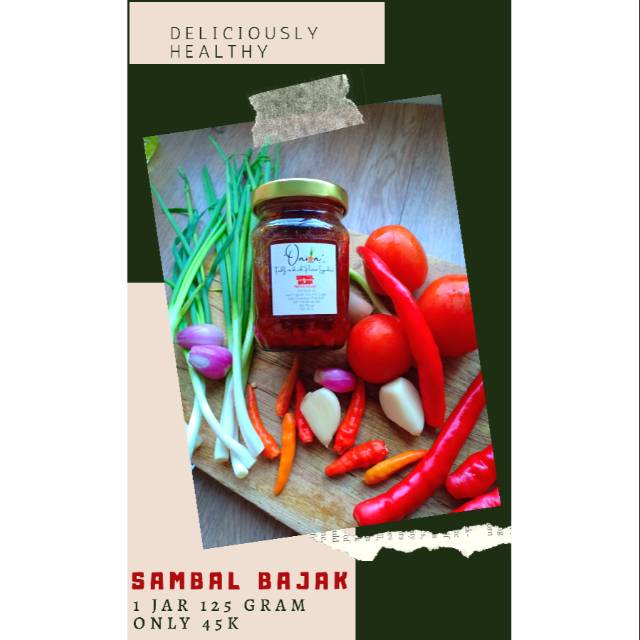 

Onion Sambal Bajak use olive oil ,organic coconut sugar, himalayan pink salt (Netto 125 gram)