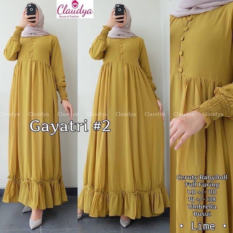 Gayatri Maxy Gamis Ceruty Babydoll  Busui LD 103