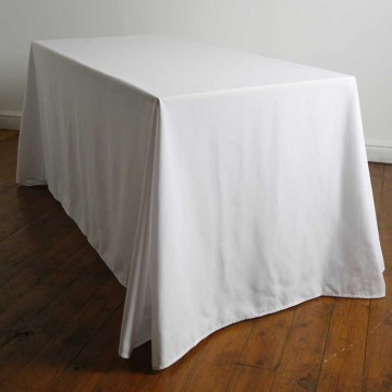 Table cloth/taplak meja full cotton/damask putih/white