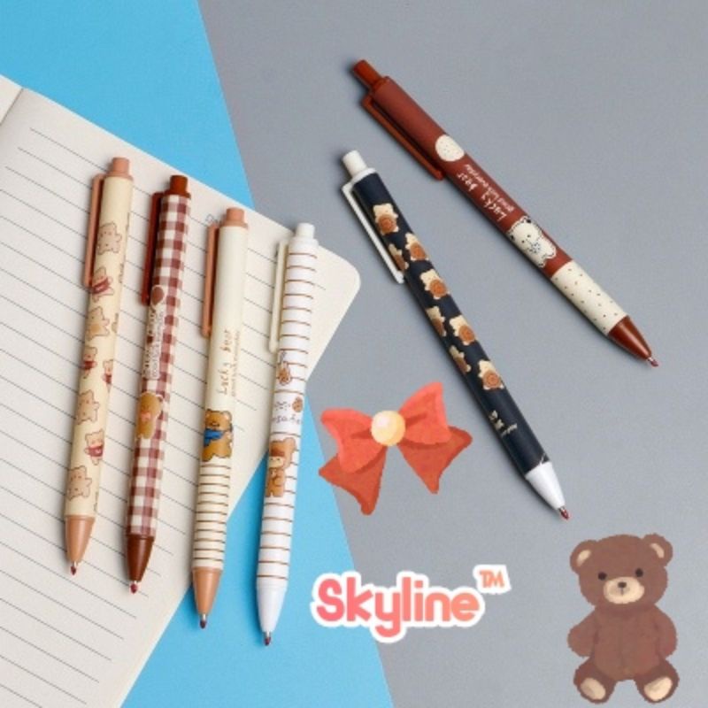 

Pulpen / Pen Tekan Alat Tulis Dengan Motif Beruang Yang Lucu