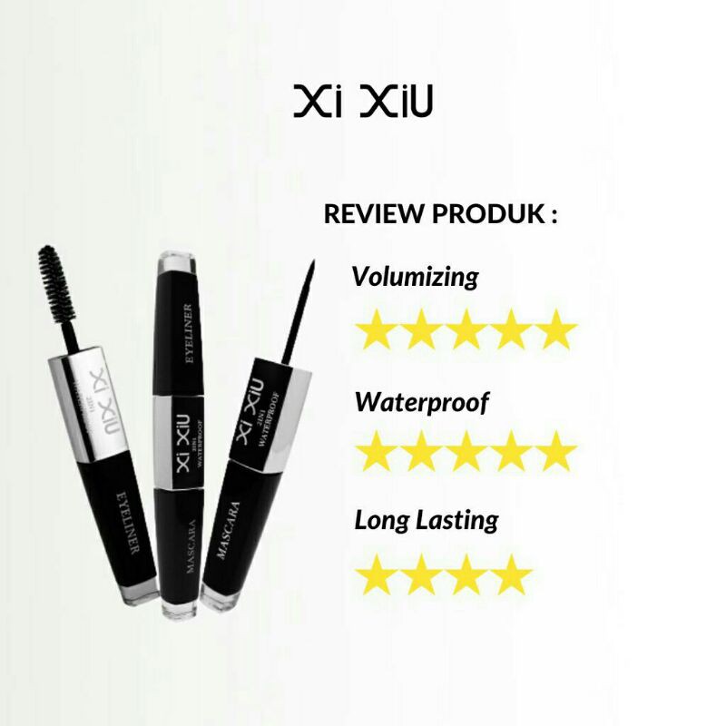 ❤️GROSIR❤️ XI XIU 2 IN 1 MASCARA &amp; EYELINER WATERPROOF