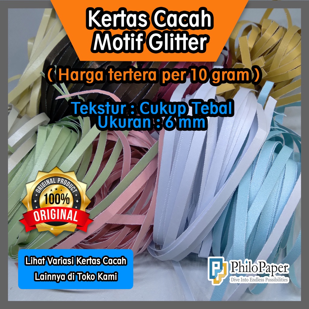 

Kertas Cacah ~ Permukaan Glitter Cukup Tebal / Kertas Serut Sparkle / Shredder Paper / Isian Hampers