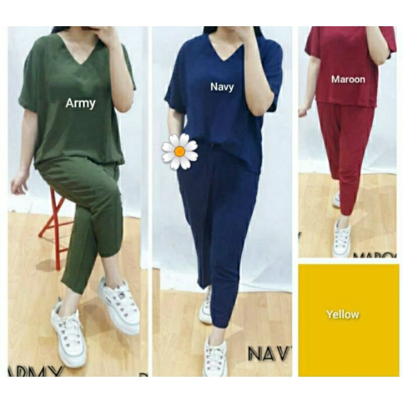 SETELAN POLOS ANDIN // SET ANDIN KATUN RAYON // ONE SET ANDIN // SETCEL POLOS ANDIN