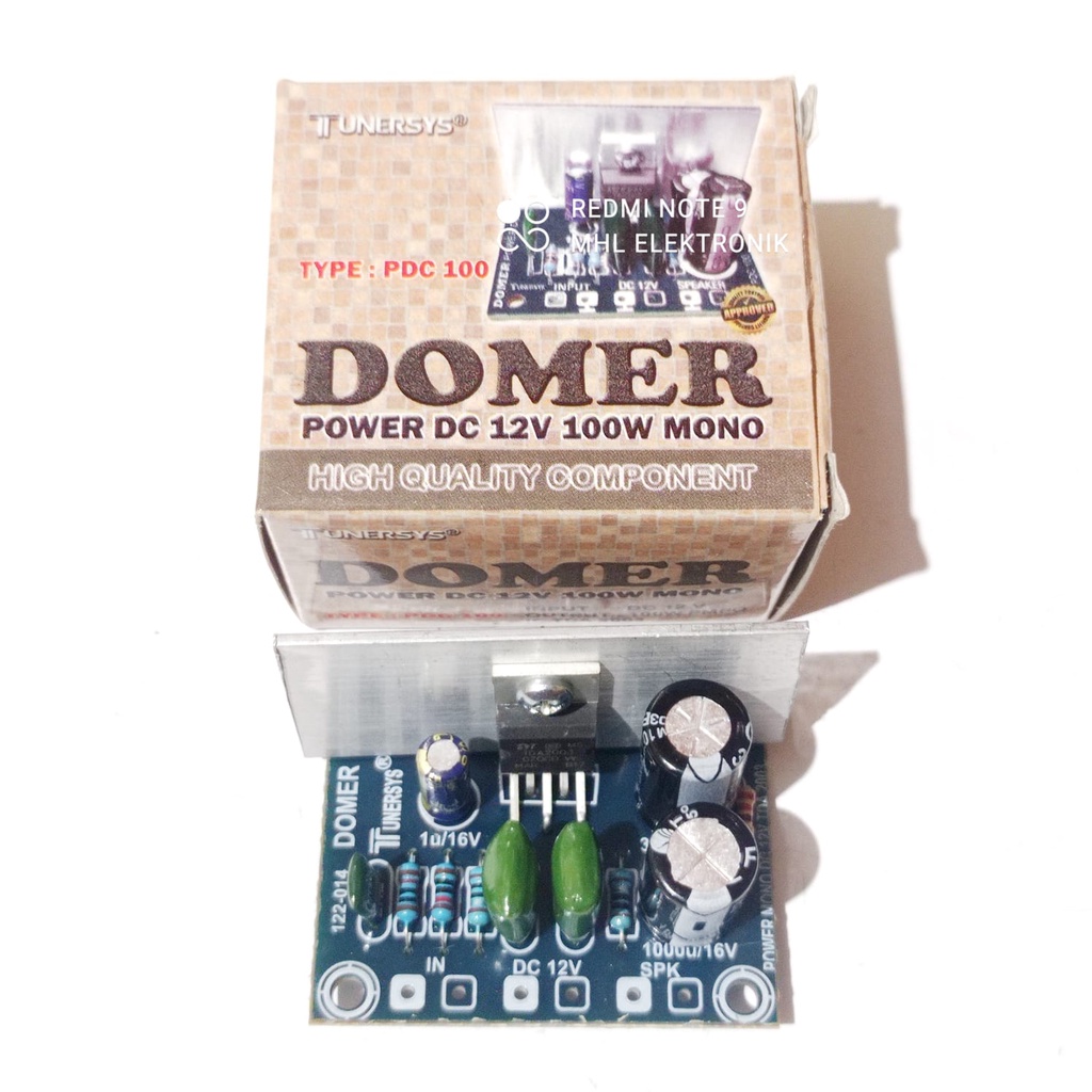 DOMER Kit Power Amplifier Mono DC 100W 12V BTL TUNERSYS