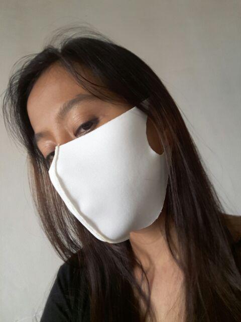 Ready Masker Putih Bahan Scuba #carlina