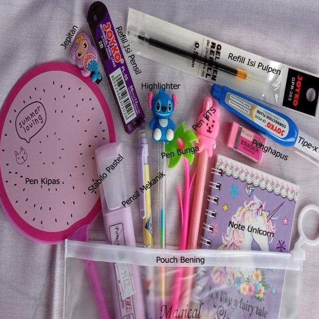 

Paket Alat Tulis Anak Sekolah Lengkap Peralatan Kantor Pulpen Gel