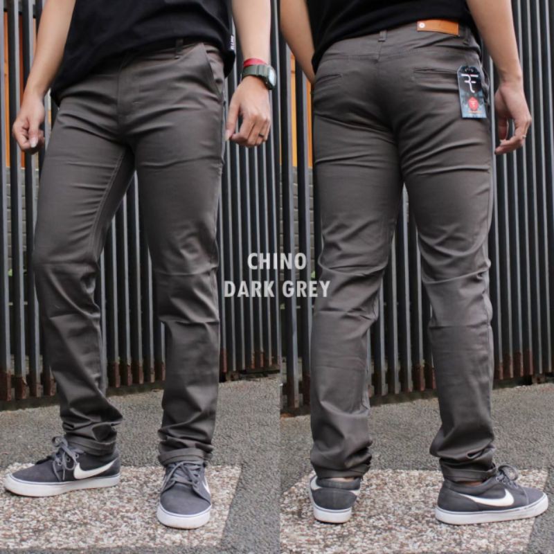 celana chino panjang pria jumbo slim fit original premium big size