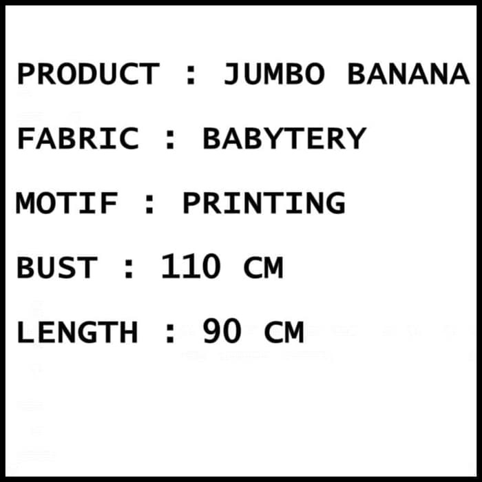 Ss Dress Jumbo Smile / Dress Jumbo Banana / Bigsize Ks290