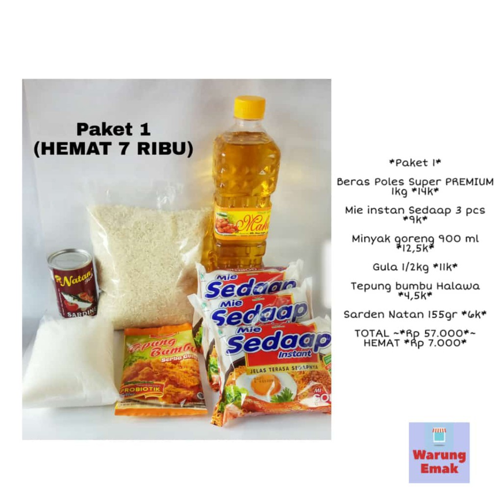 Paket Sembako 50 ribu