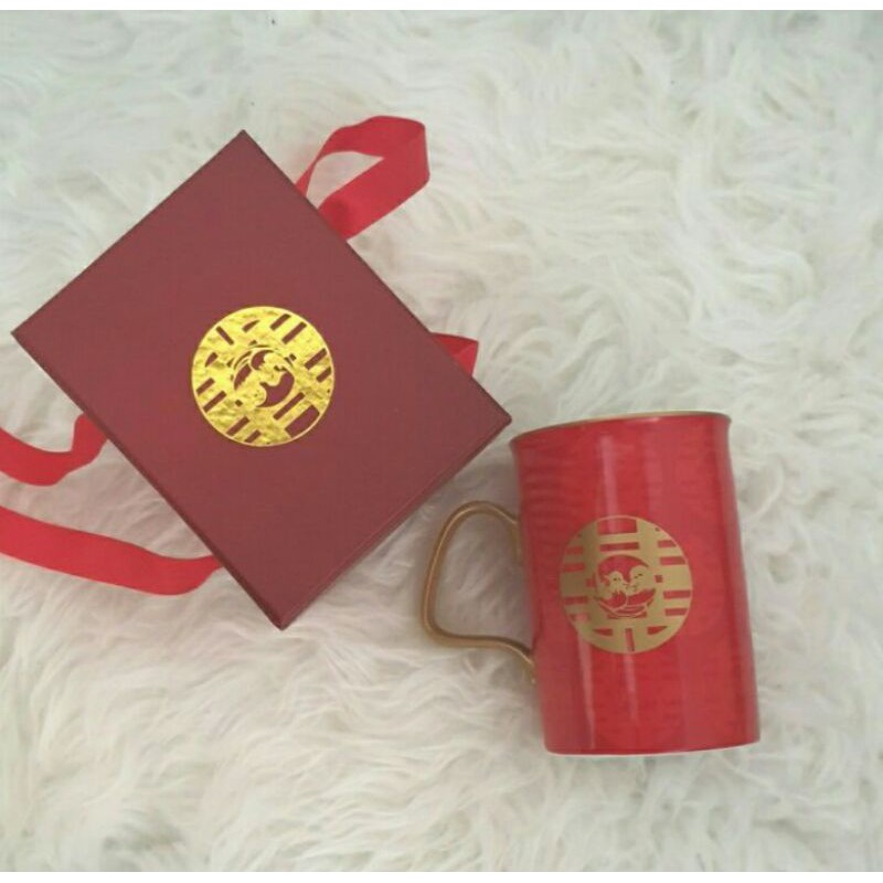 Mini Hampers Imlek Mug Merah Keramik + Dus
