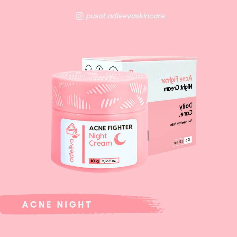 ADLEEVA BY ADEEVA WHITENING SERIES/ACNE SERIES BASIC/KOMPLIT~ECER ADEEVASKINCARE-Night acne