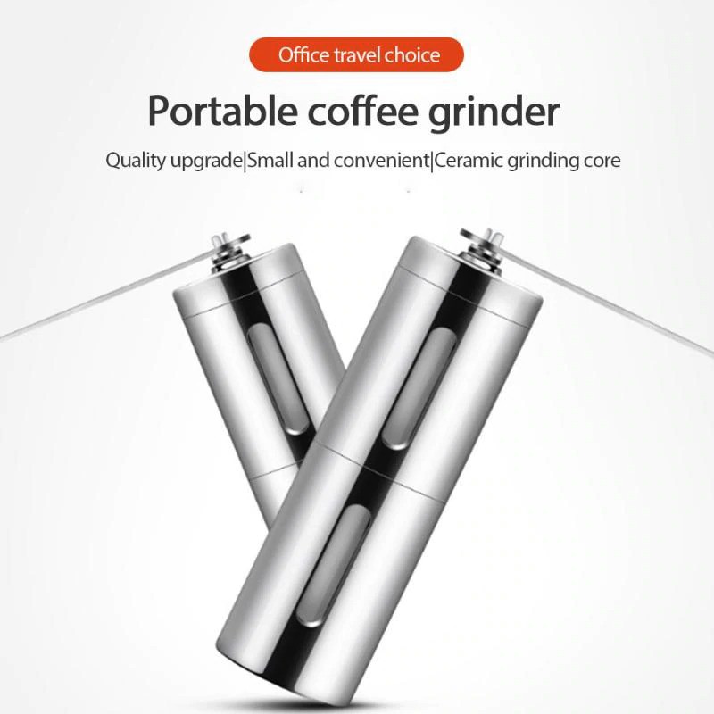 COD Alat Penggiling Kopi Manual Coffee Grinder Bahan Stainless Steel - Hitam