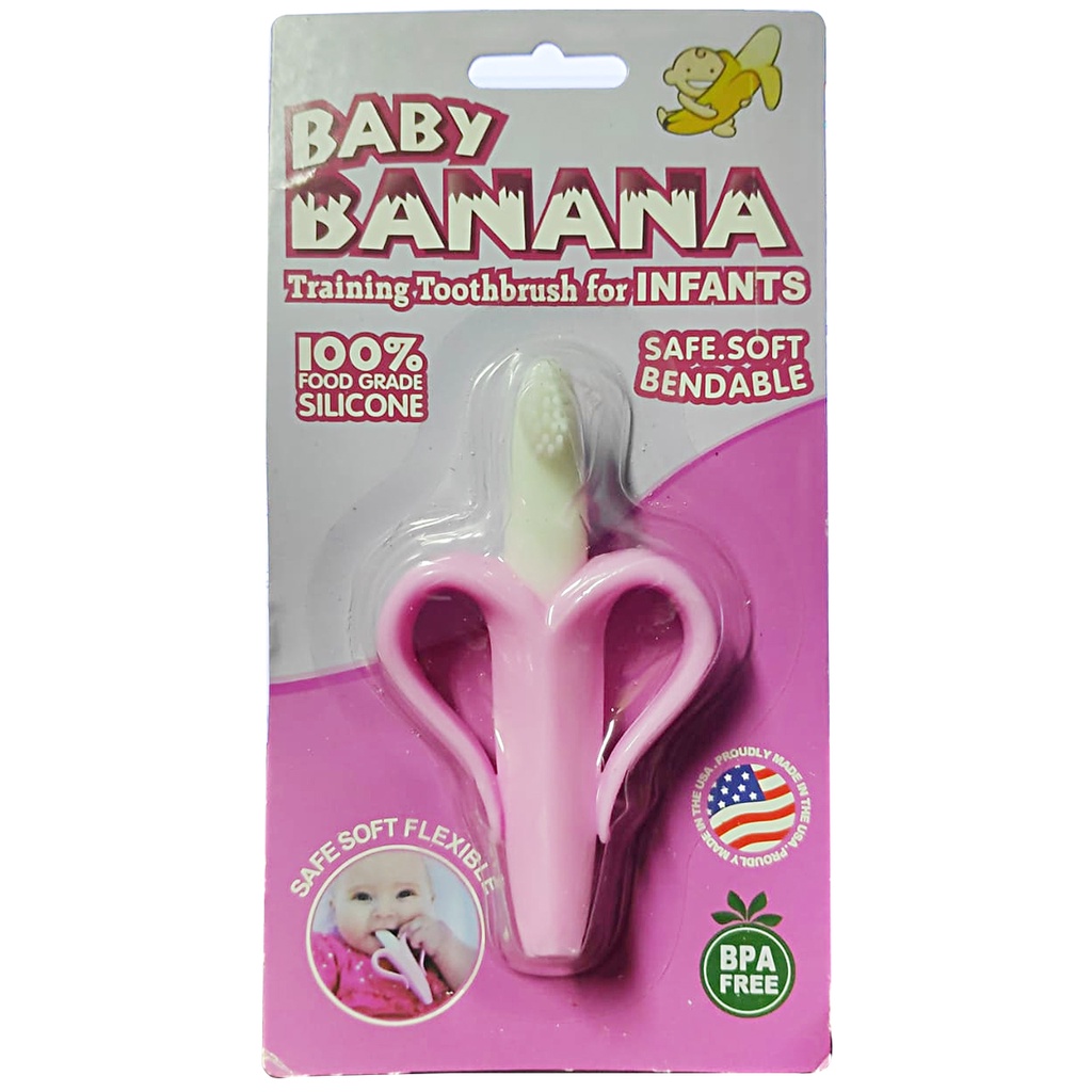 Teether Baby Banana Infant Toothbrush Gigitan Sikat Gigi Bayi Pisang