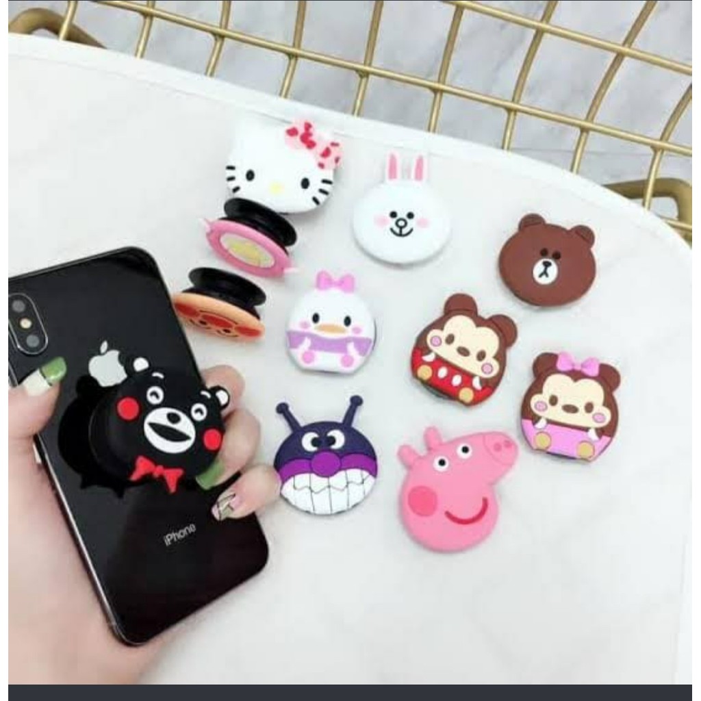 3D Popsocket HP Karakter Pop Socket Kartun Import Murah GHM