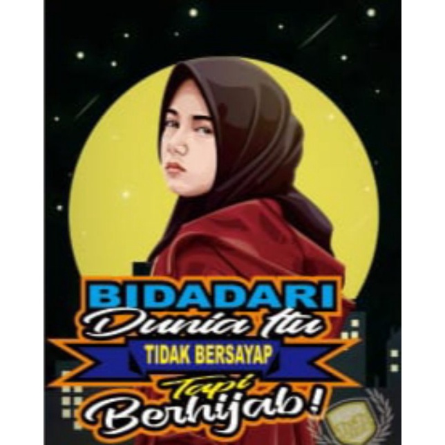 STICKER GAMBAR CEWEK DAN KATA" LUCU UNTUK KACA PINTU/BODY MOBIL TRUCK PICK UP