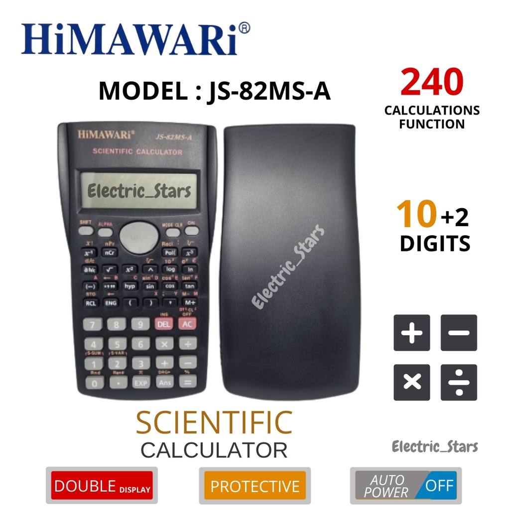 

Kalkulator Ilmiah / Kalkulator Scientific Himawari JS-82MS-A