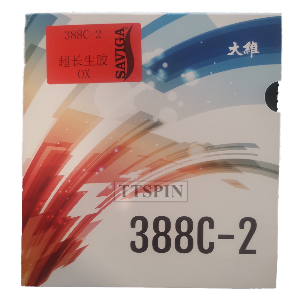 Dawei 388 C-2 Saviga OX - Karet Bintik Panjang Bertahan 388C Pingpong Long Pips Rubber Bet Bat Tenis