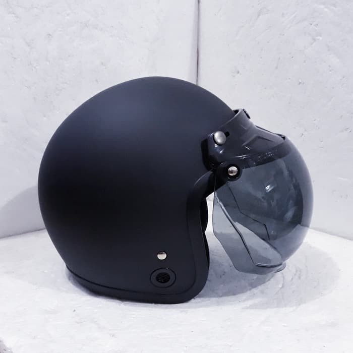 MVSTAR HELM BOGO RETRO HITAM DOFF