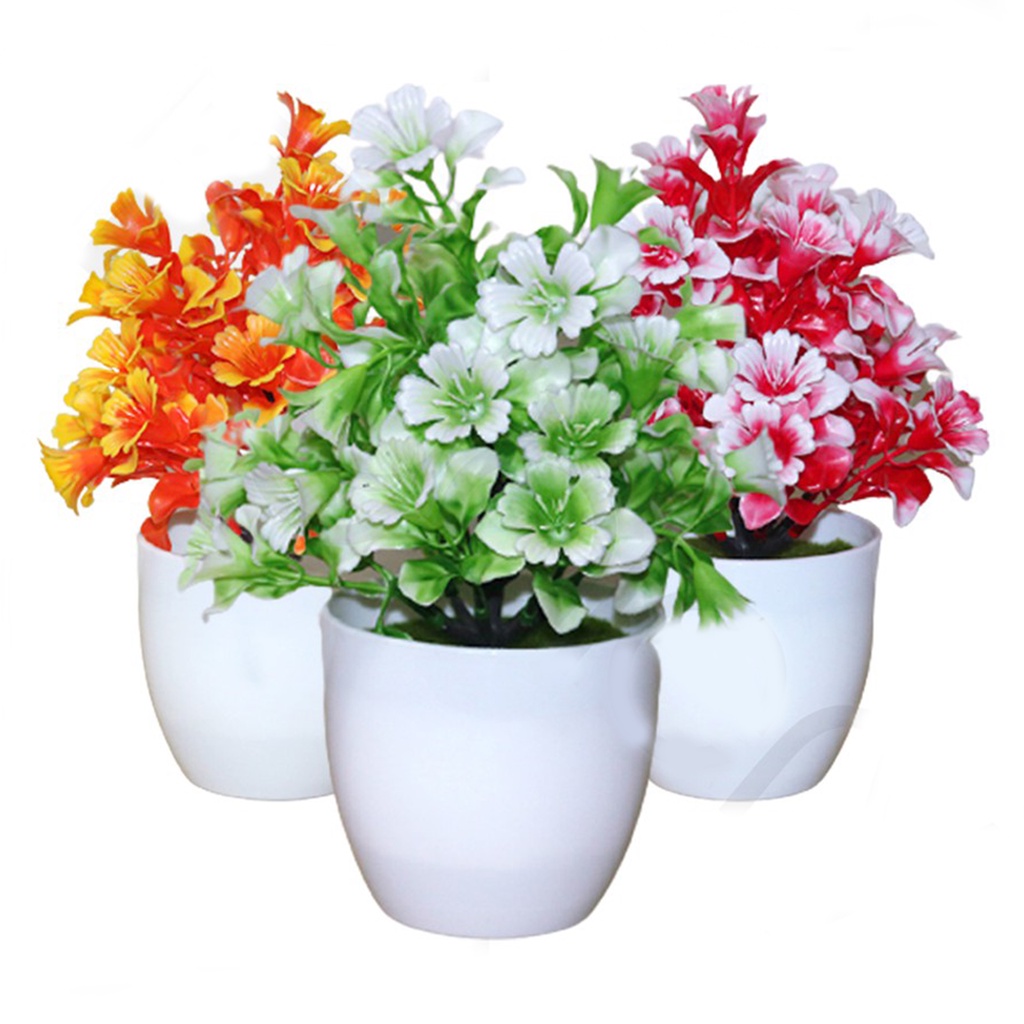 [✅COD] Pot Tanaman Pohon Bonsai Vas Bunga Hias Plastik Perlengkapan Hiasan Dekorasi Meja Makan Ruang Tamu Kamar Aesthetic Perabotan Interior Rumah Tangga Murah Model Aneka Sakura Warna