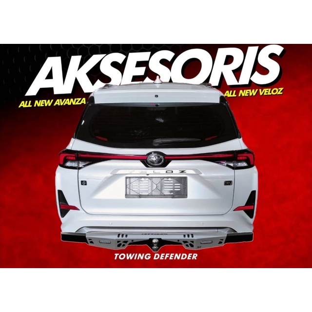 BUMPER TOWING DEFENDER SILVER AVANZA / VELOZ / XENIA 2022-2025 SUPER QUALITY