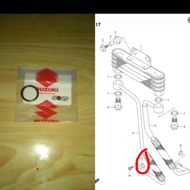 O ring Sil sel oil cooler coler suzuki satria fu raider fxr ori sgp