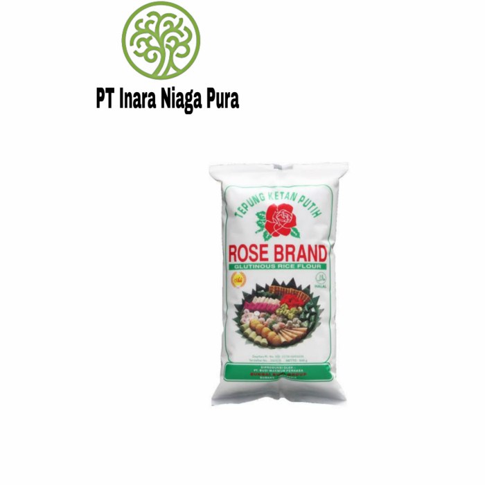 

Ketan-Beras-Tepung- Tepung Ketan/Rose Brand Tepung Ketan 500Gr -Tepung-Beras-Ketan.