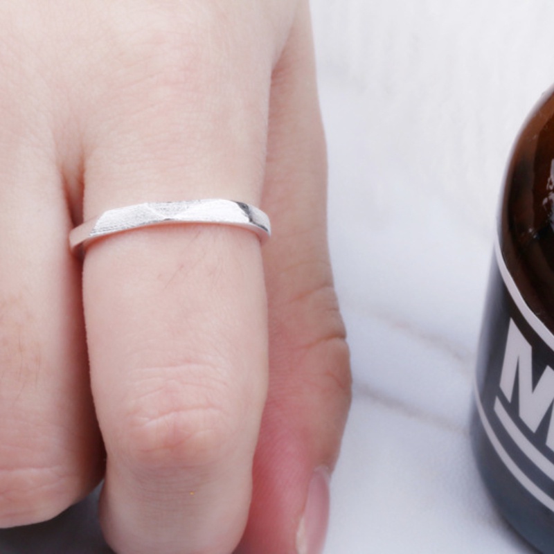 Cincin Model Terbuka Desain Belah Ketupat Gaya Koreasimple Untuk Priawanita