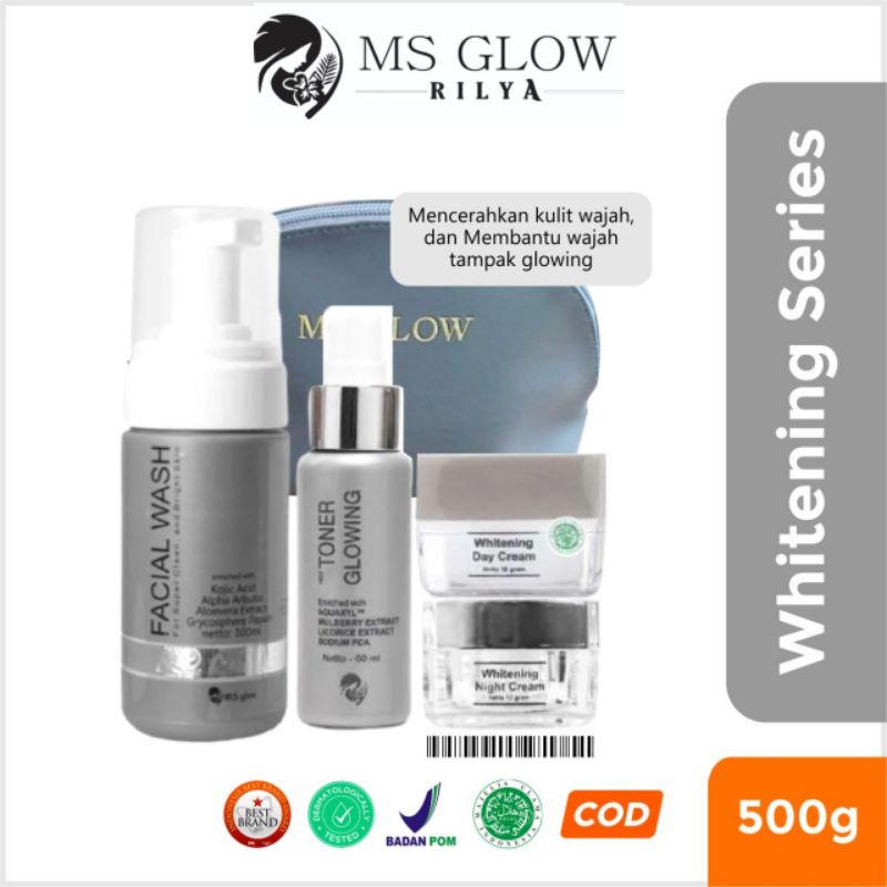 Ms Glow Paket Wajah Whitening Series 1paket Original