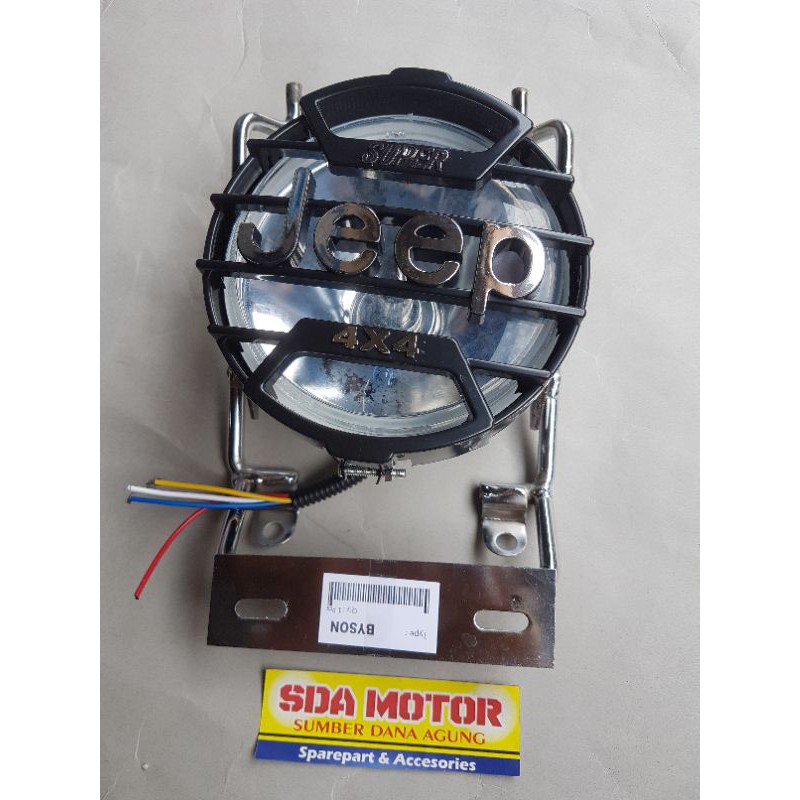 Braket Dudukan Tulangan plus Lampu depan jeep pnp BYSON
