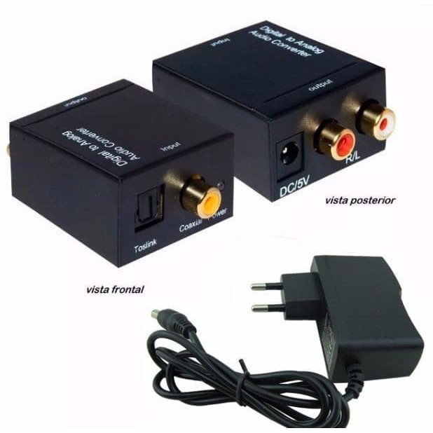 Converter Audio Optical / Coaxial Digital to Analog RCA CON-AVOPF2RCAF