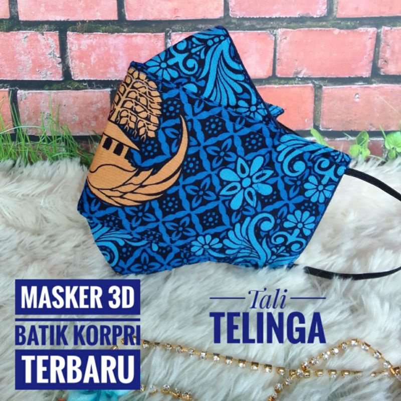 Masker 3D batik KORPRI Terbaru