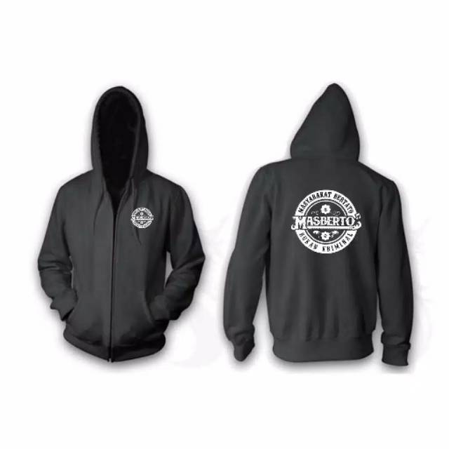 Jaket Sweater Ziper Masberto M L XL 2XL