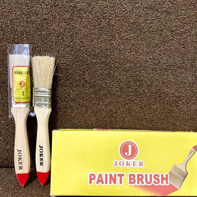 Kuas Cat Bulu Putih 1” Merk Joker atau Alpha / Paint Brush Joker 1” / Paint Brush Alpha 1”