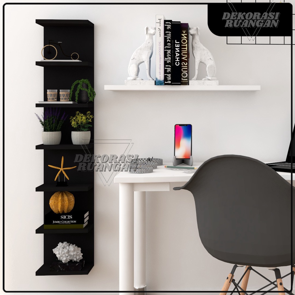 Rak Make Up Gantung Dinding Murah Susun Minimalis Serbaguna Tempat Makeup Penyimpanan Kosmetik Kayu 