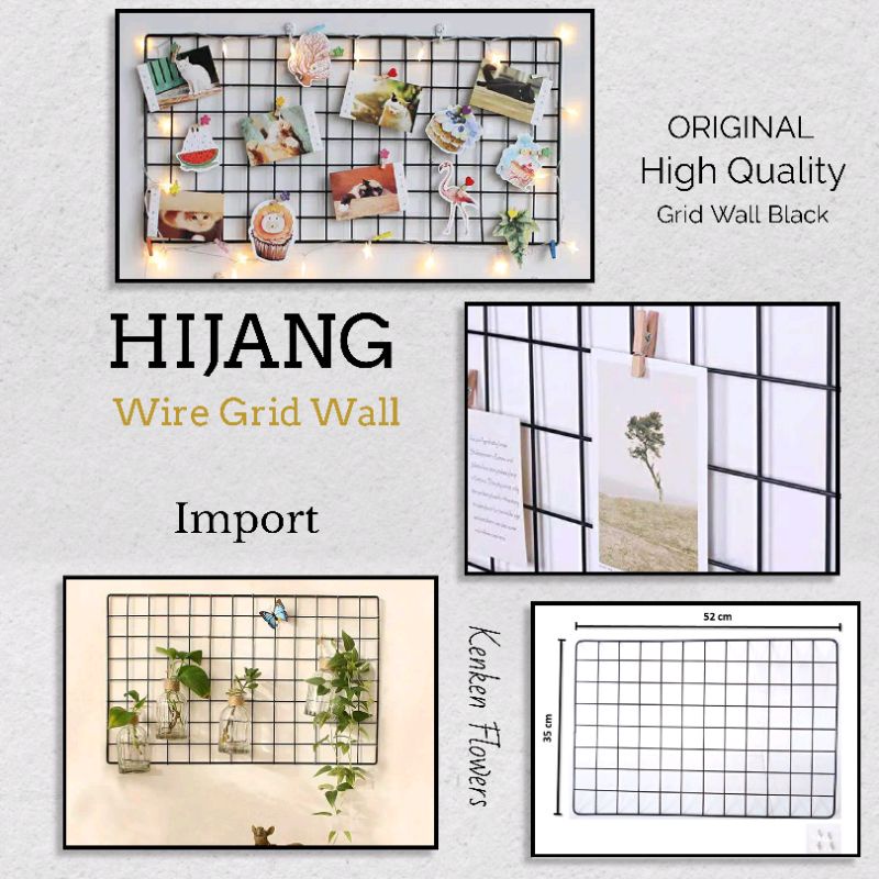 HIJANG Wire Grid Wall Ukuran 52x35 Import Murah