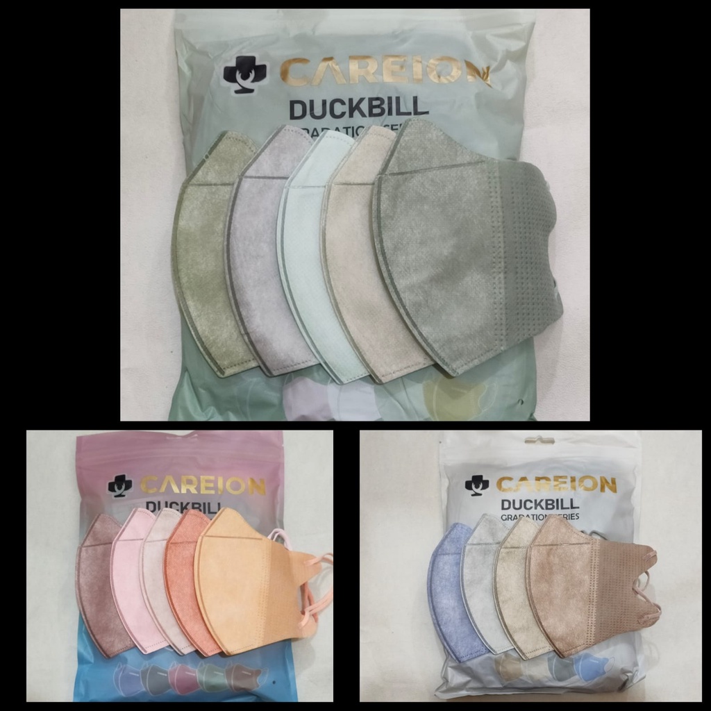MASKER DUCKBILL CAREION GRADASI ISI 50/ MASKER DUCKBILL GRADASI/ DB GRADATION/ DB CAREION