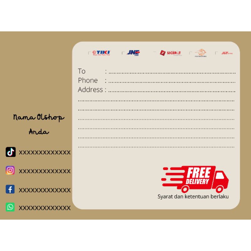 

Stiker Label Pengiriman
