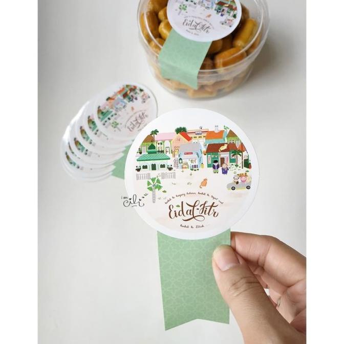 

stiker toples kue kering tema lebaran lucu (SIF023+SIF029)