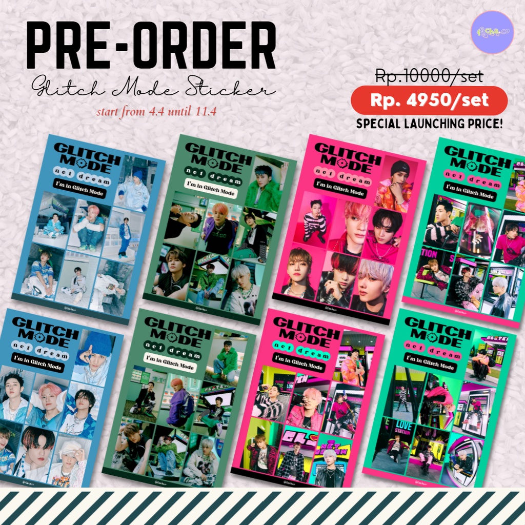 Stiker NCT Dream Glitch Mode ver. | Mark Renjun Jeno Haechan Jaemin Chenle
