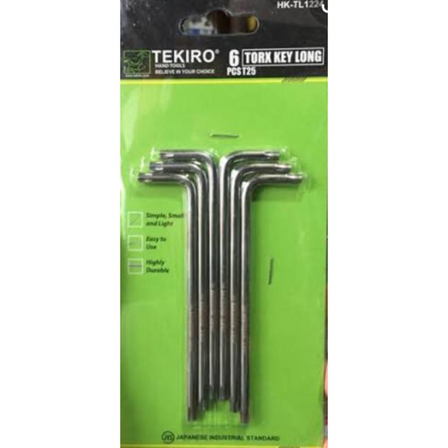 1PCS Tekiro - Kunci L Bintang  Panjang ( T 20 , 25 , 27, 30 , 40 , 45 , 50)