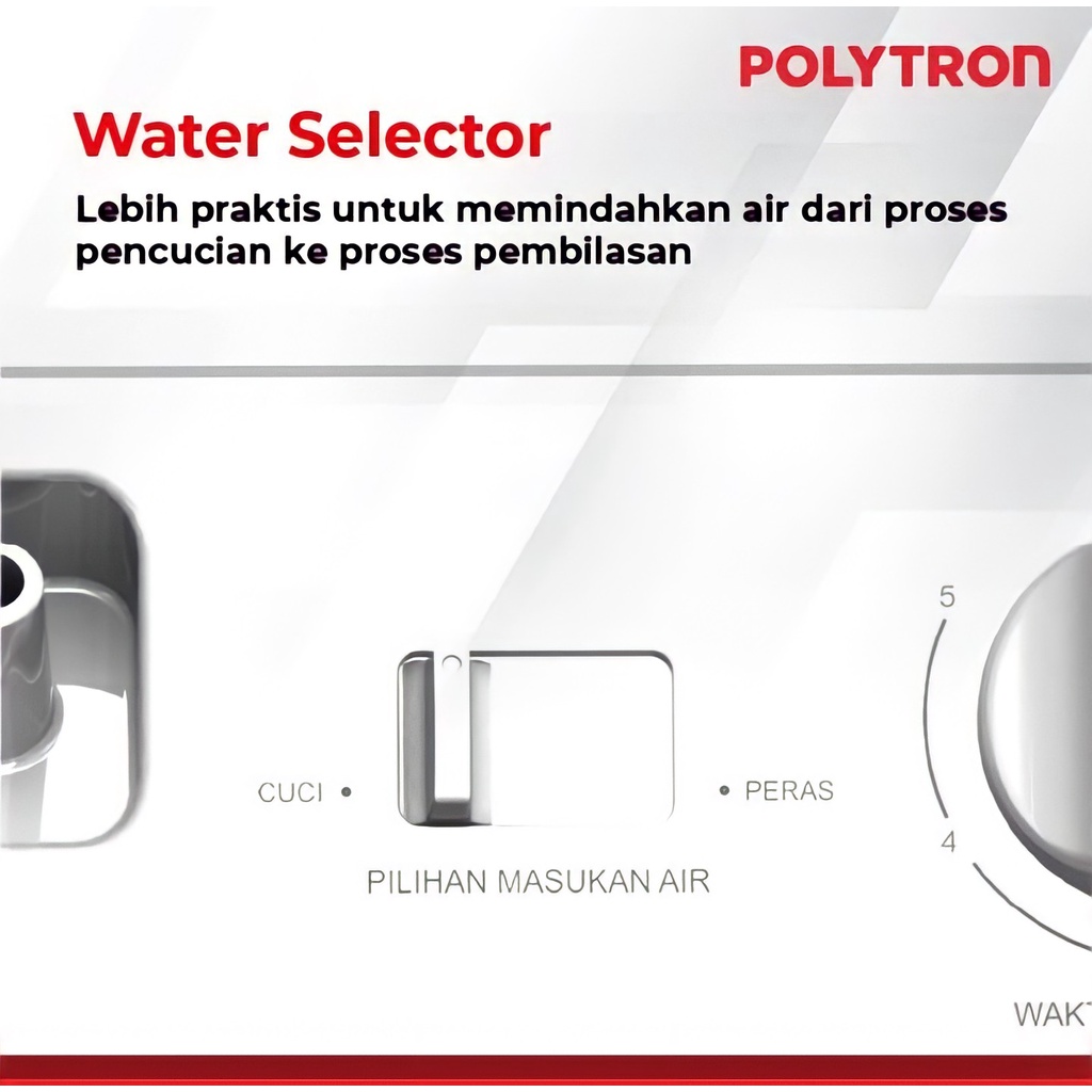 Polytron Mesin Cuci 2 Tabung Primadona Samba 9,5 Kg PWM 9572