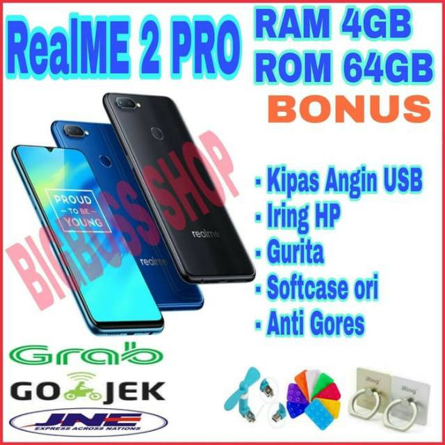 Realme 2 pro ram 4/64 gb second seken bekas mulus komplit