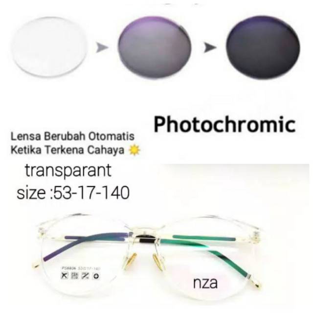 KACAMATA MINUS ANTI UV PHOTOCROMIC, KACA MATA WANITA TRENDY &amp; TERBARU