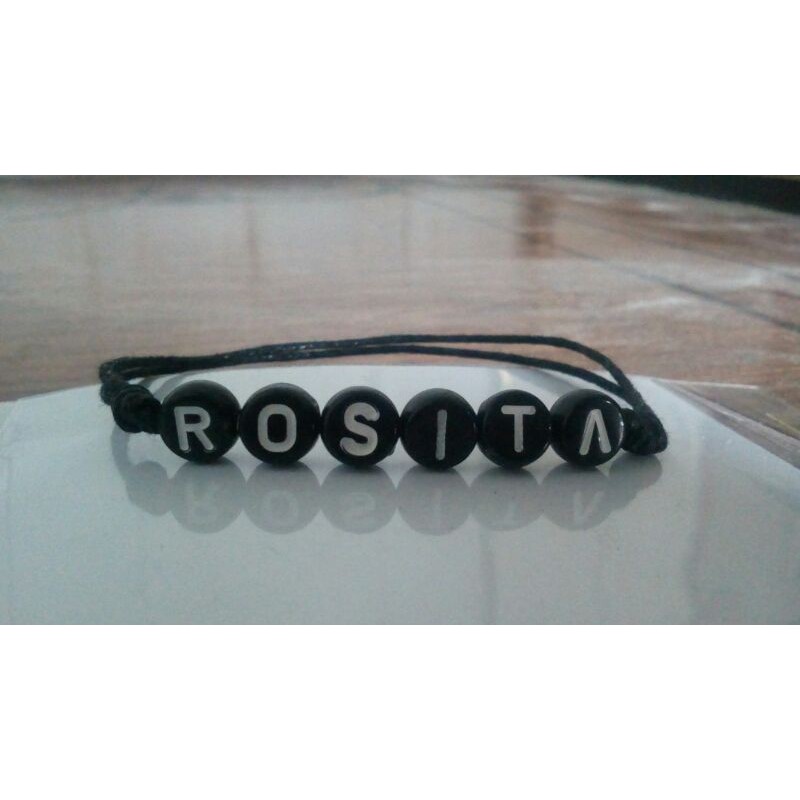 gelang nama custom manik