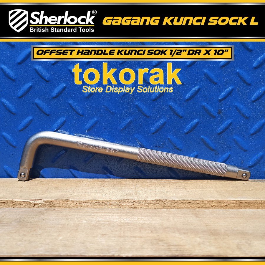 GAGANG KUNCI SOCK L OFFSET HANDLE SHERLOCK - KUNCI SOK 1/2&quot; DR X 10 &quot;