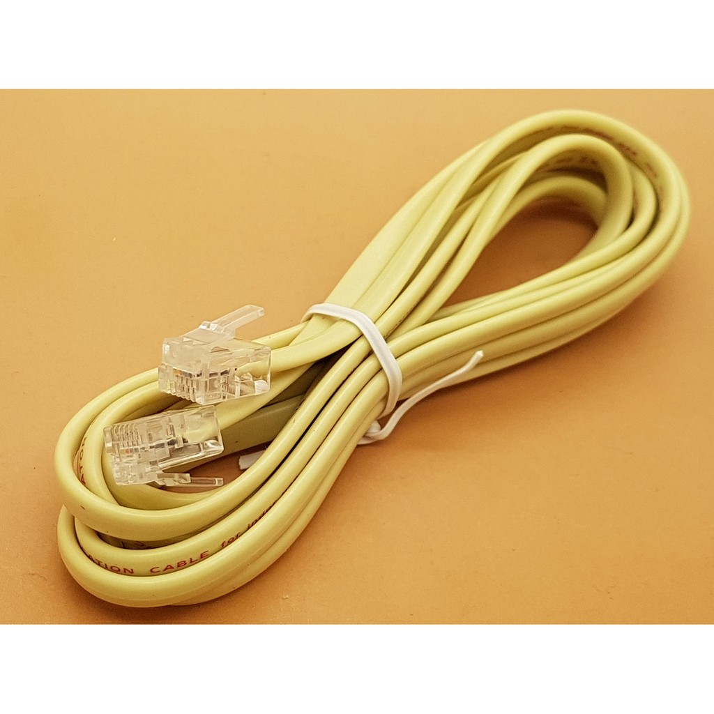 Kabel LINE Telpon KITANI 2 m + Jack RJ 11 Telepon Telfon Cable 2 m