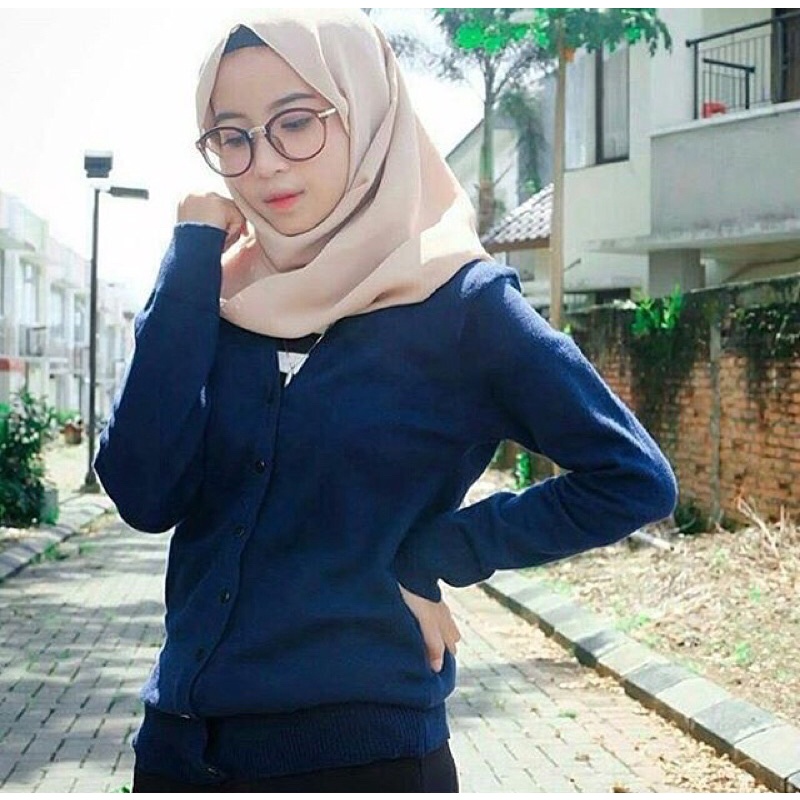 Basic Cardigan Rajut Wanita Premium / Basic Knit Cardy Premium / Cardigan Basic Knit Cotton Premium / Sweater Rajut Wanita